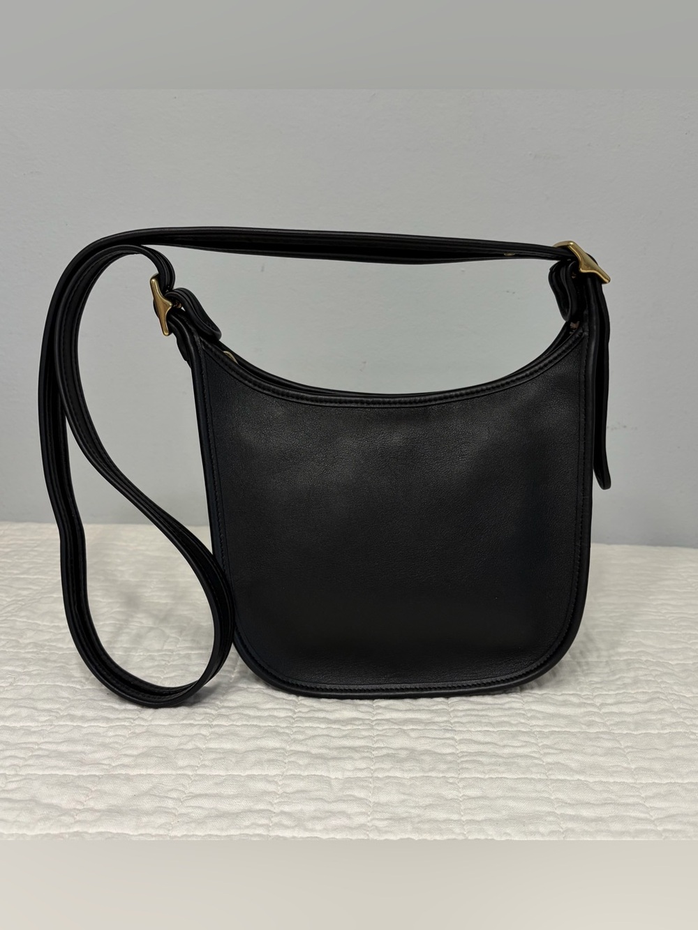 Vintage Coach Janice’s Legacy Bag (#9950) Black Leather with Brass Hardware - Picture 14 of 14